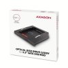 AXAGON RSS-CD12 Ramka na 2,5 SSD-HDD do gniazda DVD, 12.7mm LED aluminium